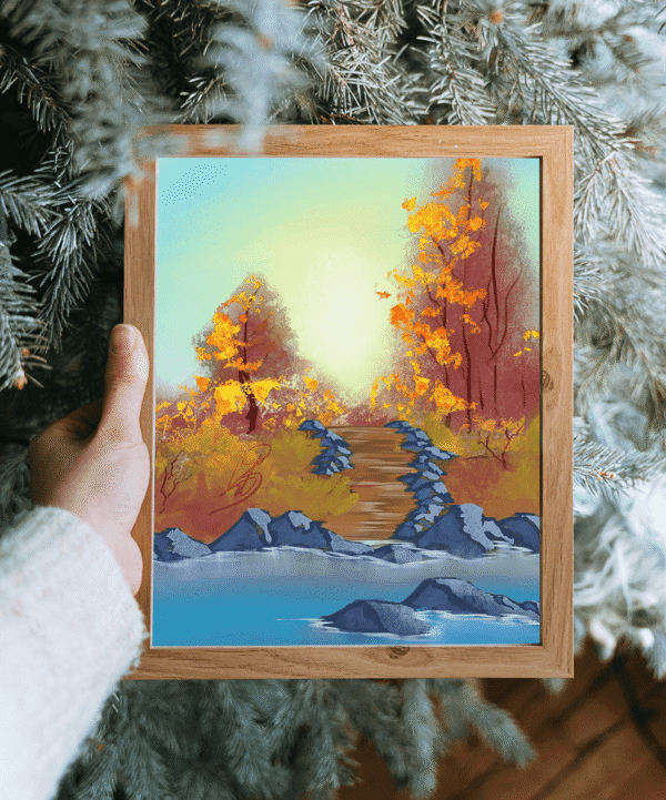 Fall stream Art print